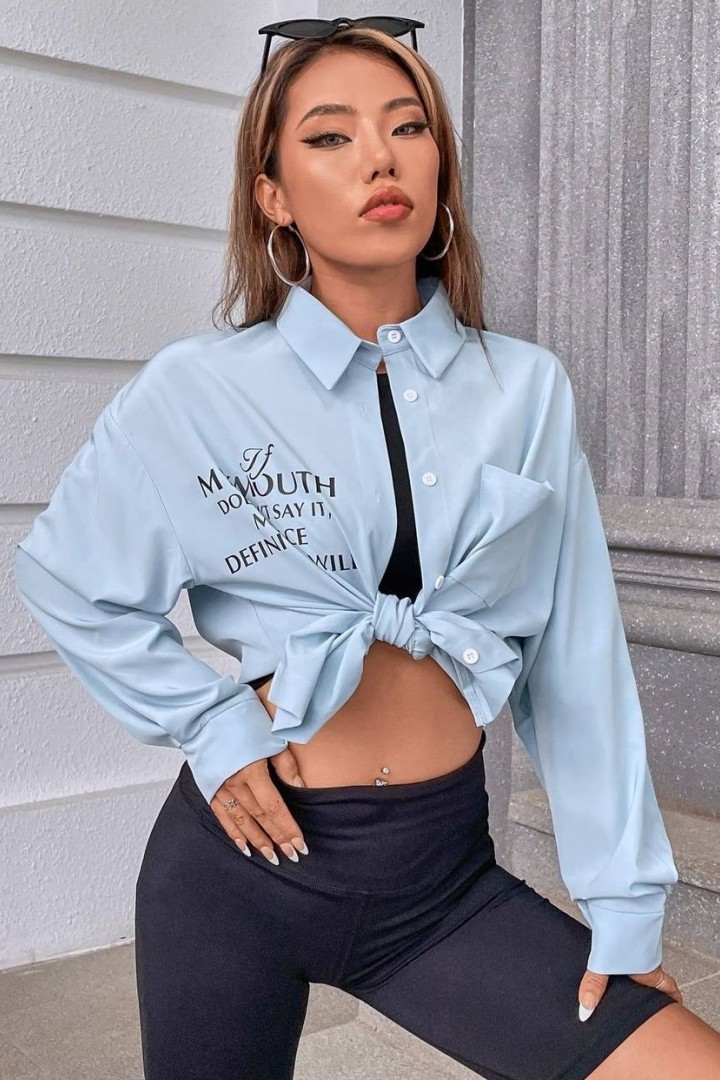 Женская рубашка с длинным рукавом ACHK-1899A450