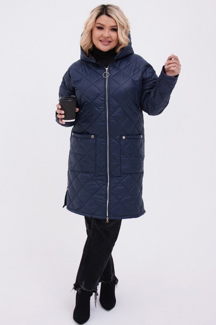 Стеганая удлиненная куртка женская LSH-857A21