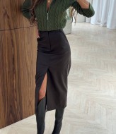 Спідниця міді с розрізом спереду KC-0512A400