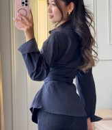 Стильна сорочка з завʼязками VOL-740A600