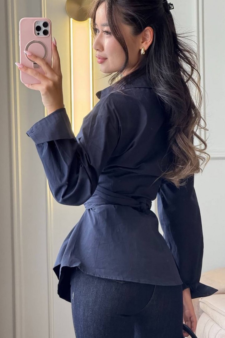 Стильна сорочка з завʼязками VOL-740A600