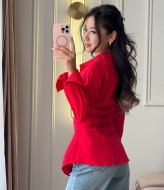 Стильна сорочка з завʼязками VOL-740A600