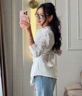 Стильна сорочка з завʼязками VOL-740A600