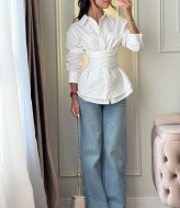 Стильна сорочка з завʼязками VOL-740A600