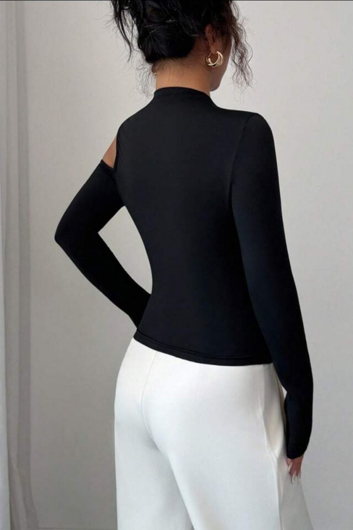 Стильний лонгслів з відкритим плечем KC-3354A350