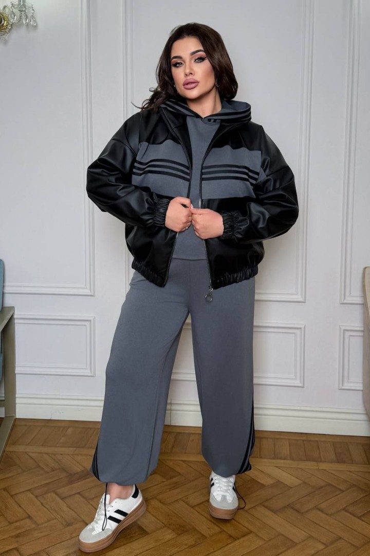 Стильний  костюм трійка куртка, кофта, штани AD-8008.8009.1A1200