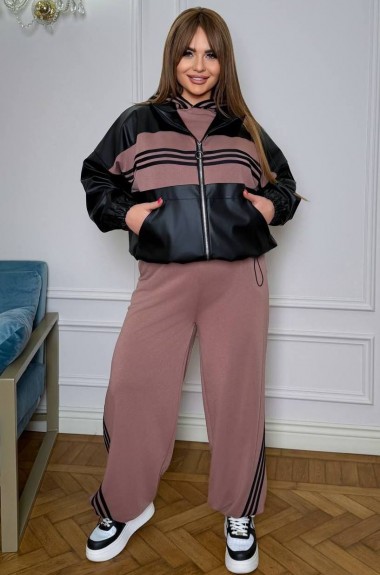 Стильний  костюм трійка куртка, кофта, штани AD-8008.8009.1A1200