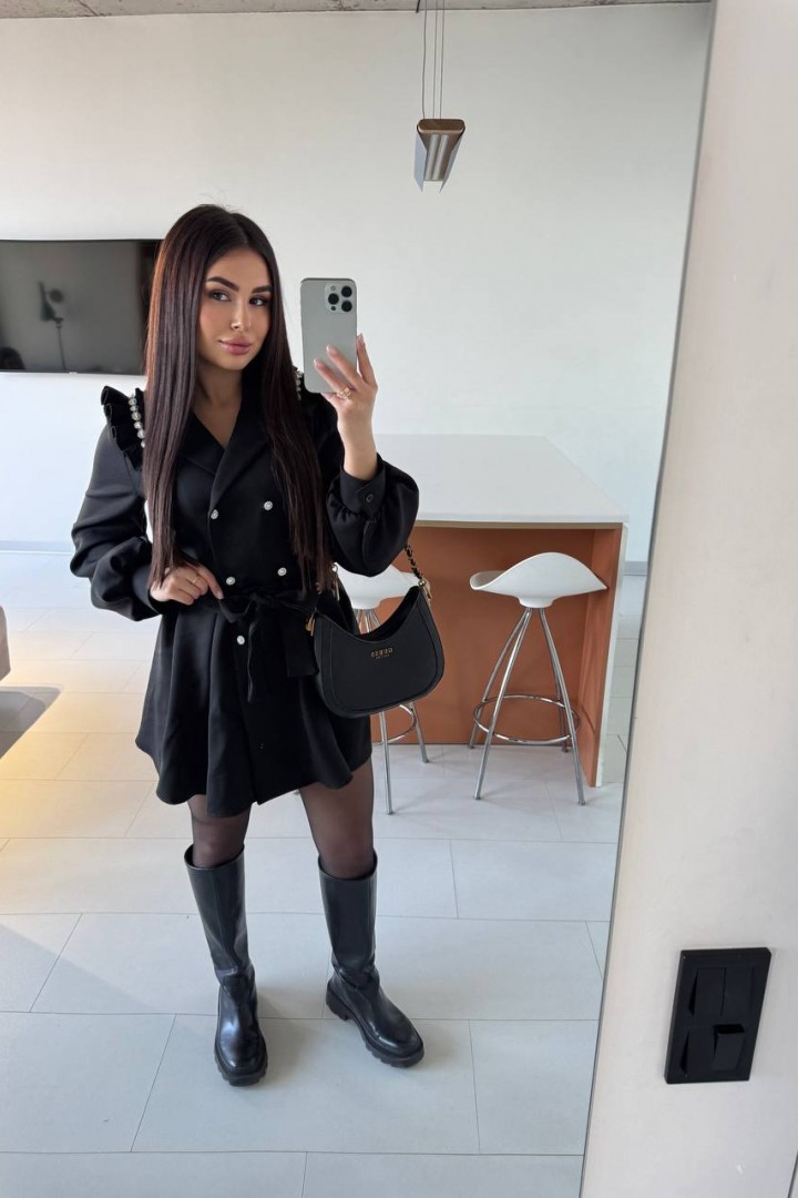 Платье пиджак черное  TOR-3078A500