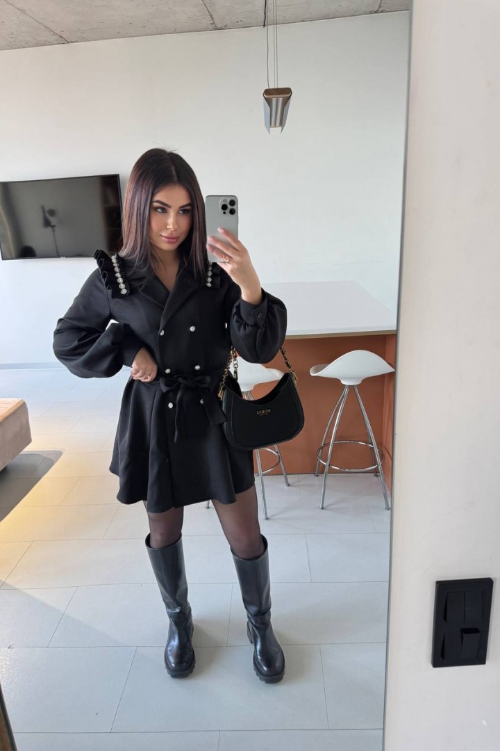 Платье пиджак черное  TOR-3078A500