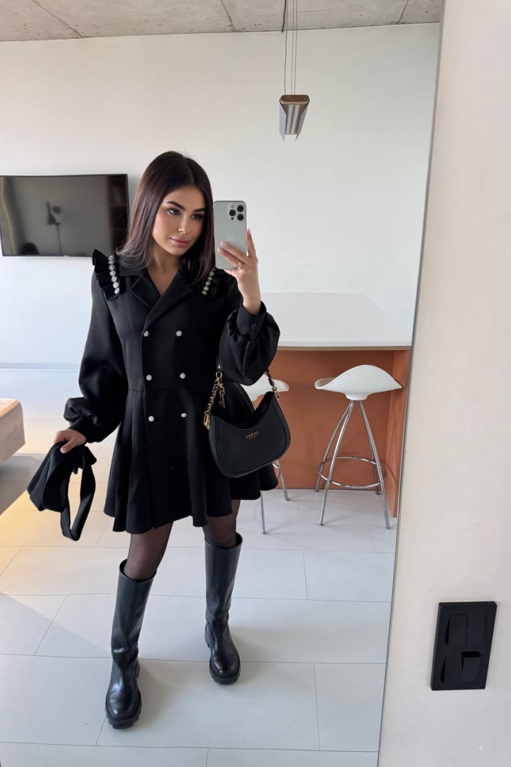 Платье пиджак черное  TOR-3078A500