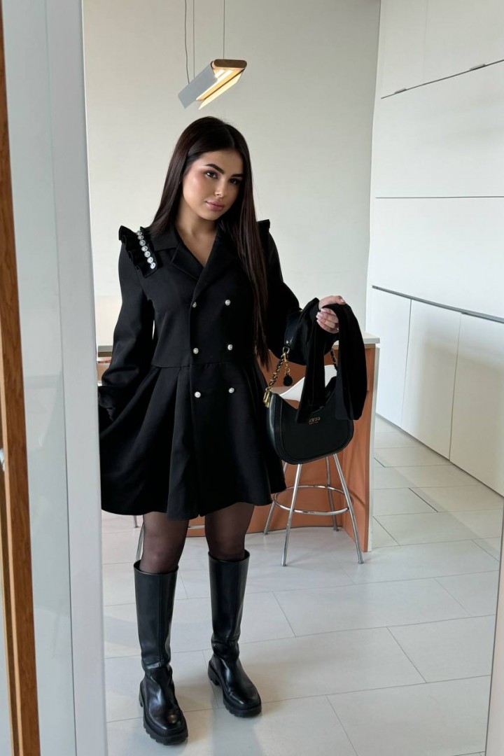 Платье пиджак черное  TOR-3078A500