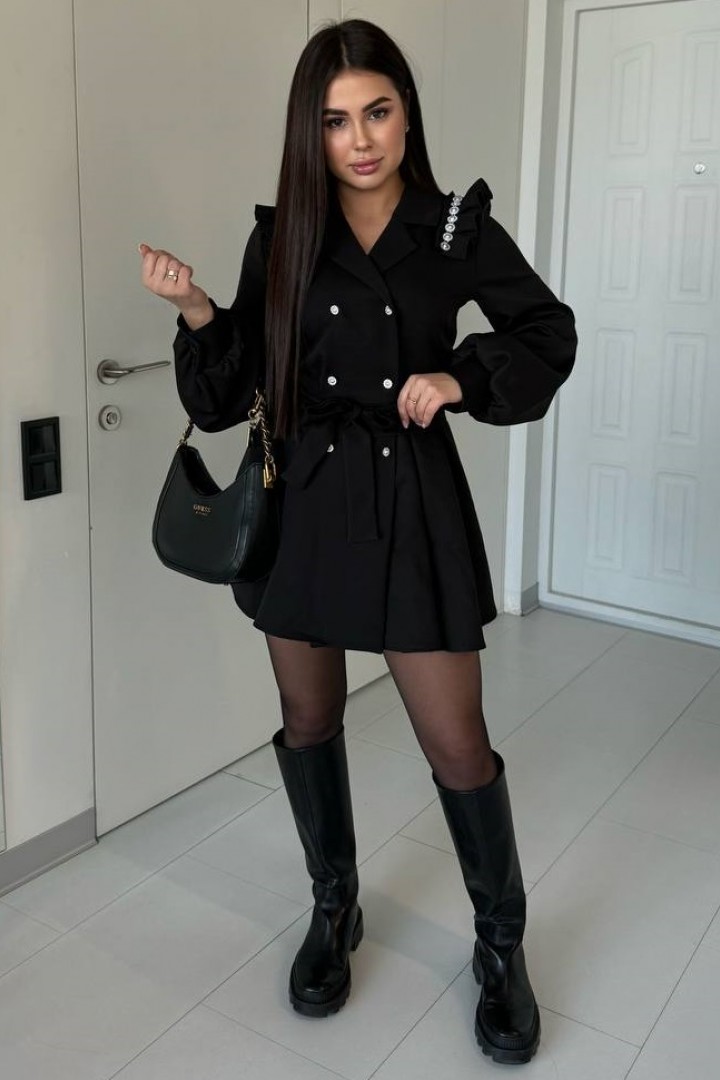 Платье пиджак черное  TOR-3078A500