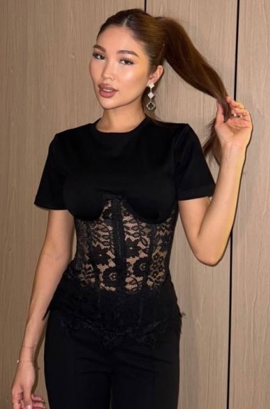 Корсетная футболка TOR-5098A480 Корсетная футболка TOR-5098A480