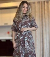 Стильна жіноча сукня з льна IMMA-469A590B690