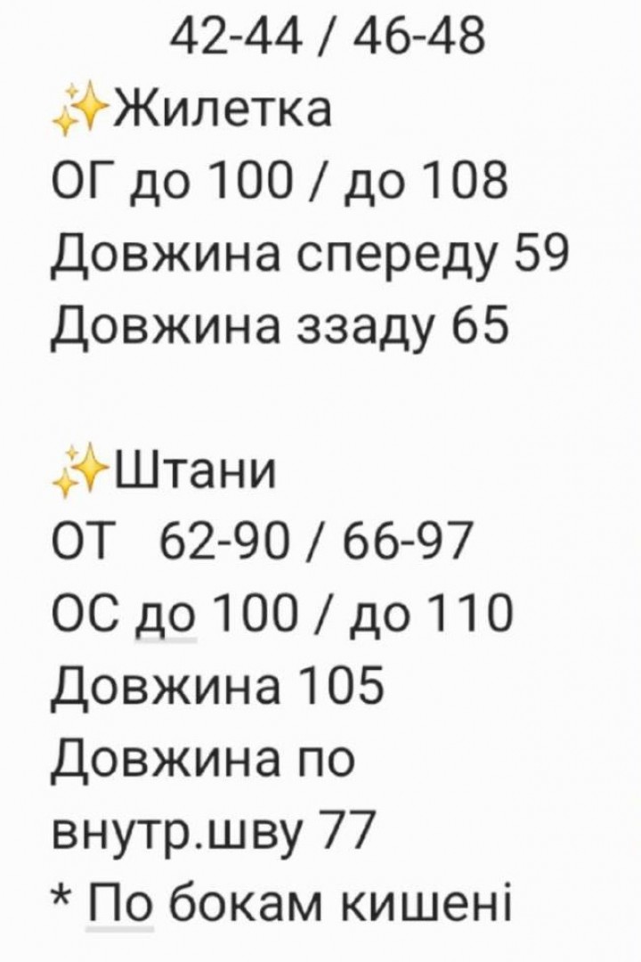 Вільний костюм 2-ка жилетка+штани RAB-738A639