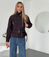 Стильная короткая куртка с поясом INNA-8919A1250
