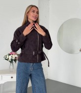 Стильная короткая куртка с поясом INNA-8919A1250