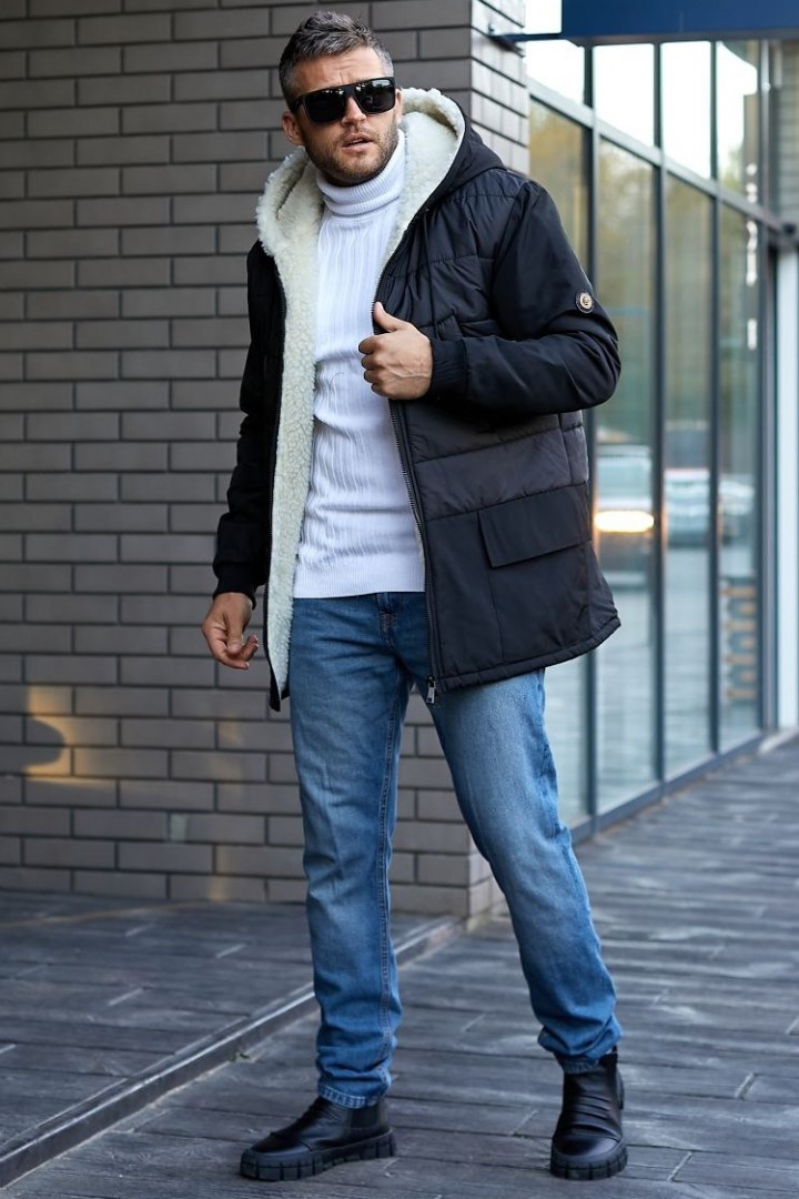 Мужская зимняя куртка на меху AT-021023A25