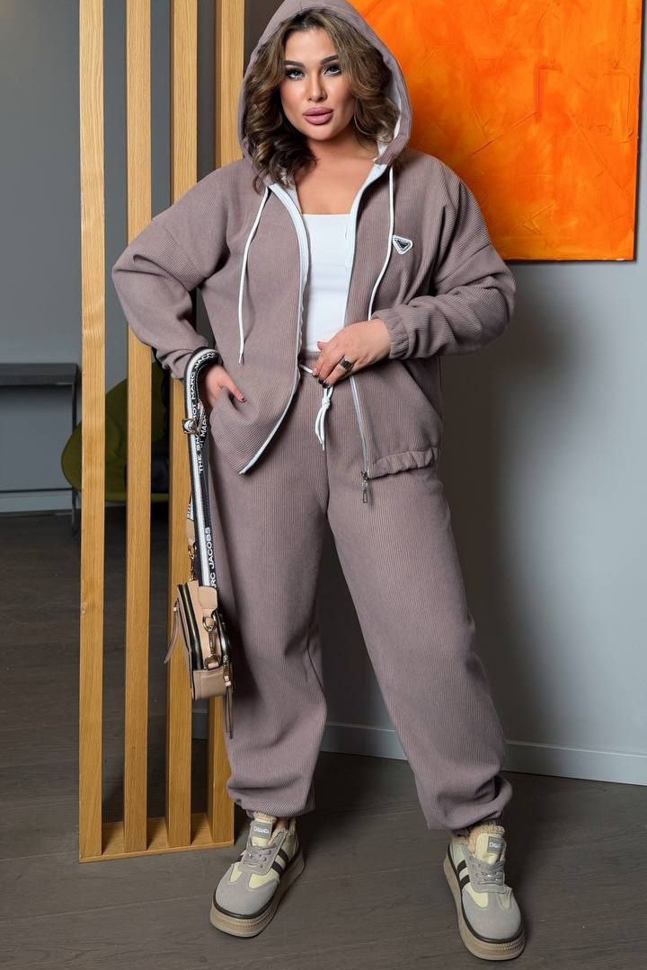 Теплый вельветовый костюм AD-7897.1A720