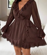 Платье с воланами NS-223A850