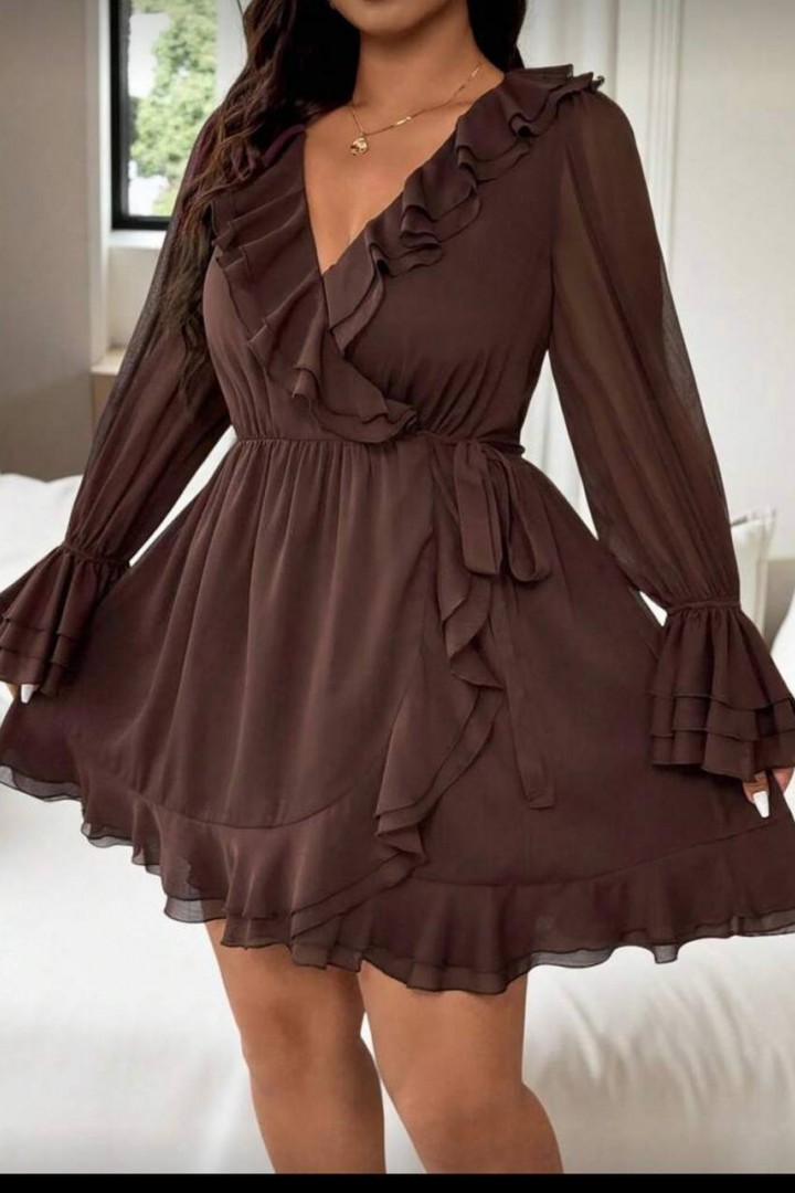 Платье с воланами NS-223A850