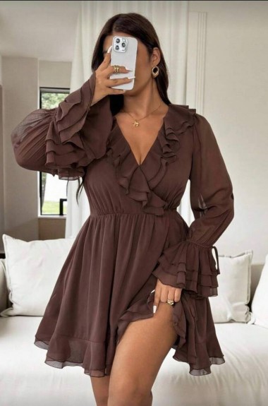 Платье с воланами NS-223A850