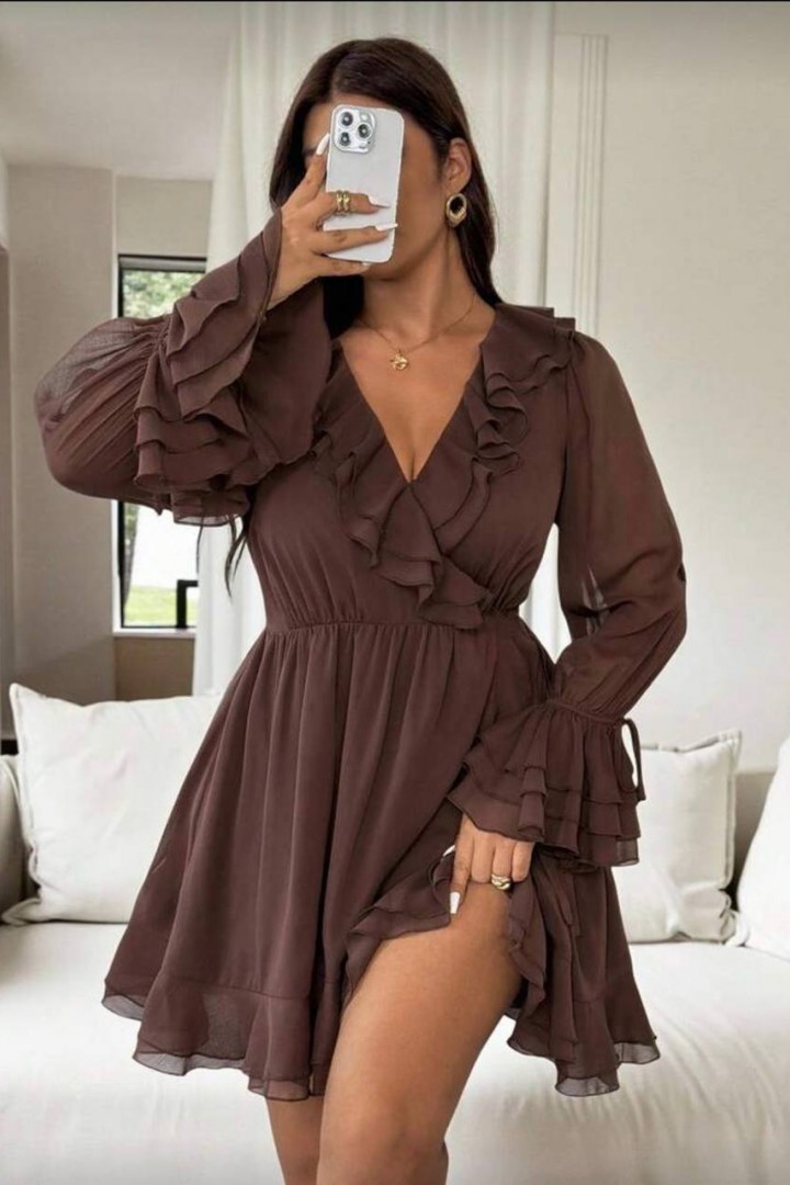 Платье с воланами NS-223A850