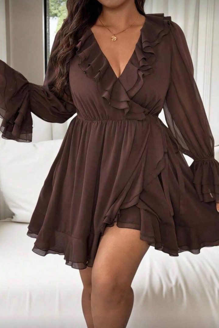 Платье с воланами NS-223A850