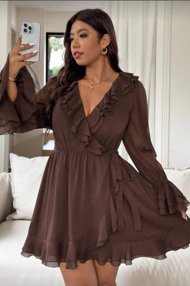 Платье с воланами NS-223A850