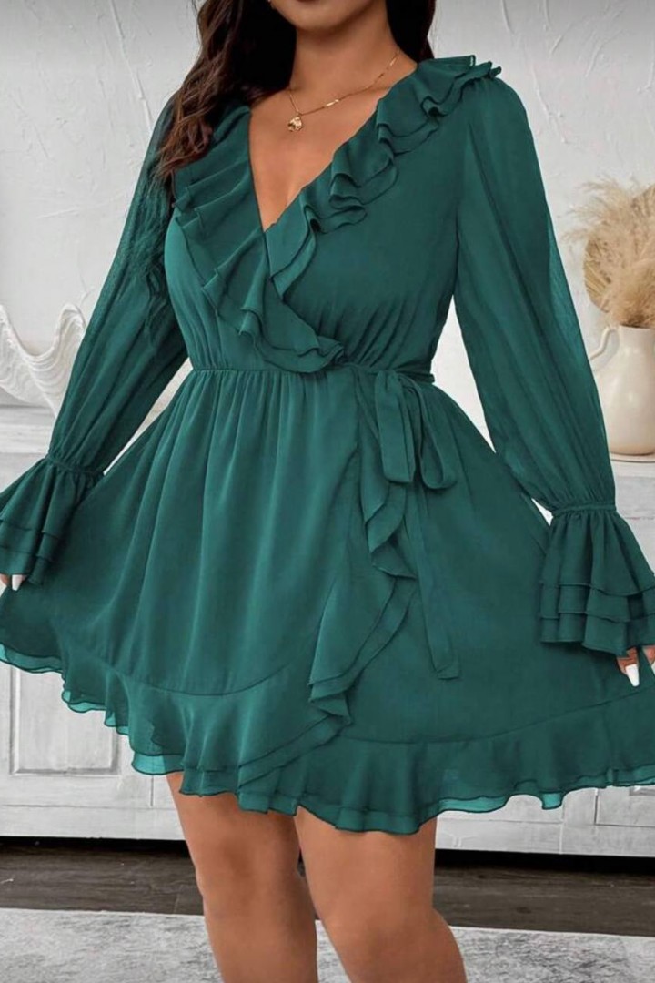 Платье с воланами NS-223A850