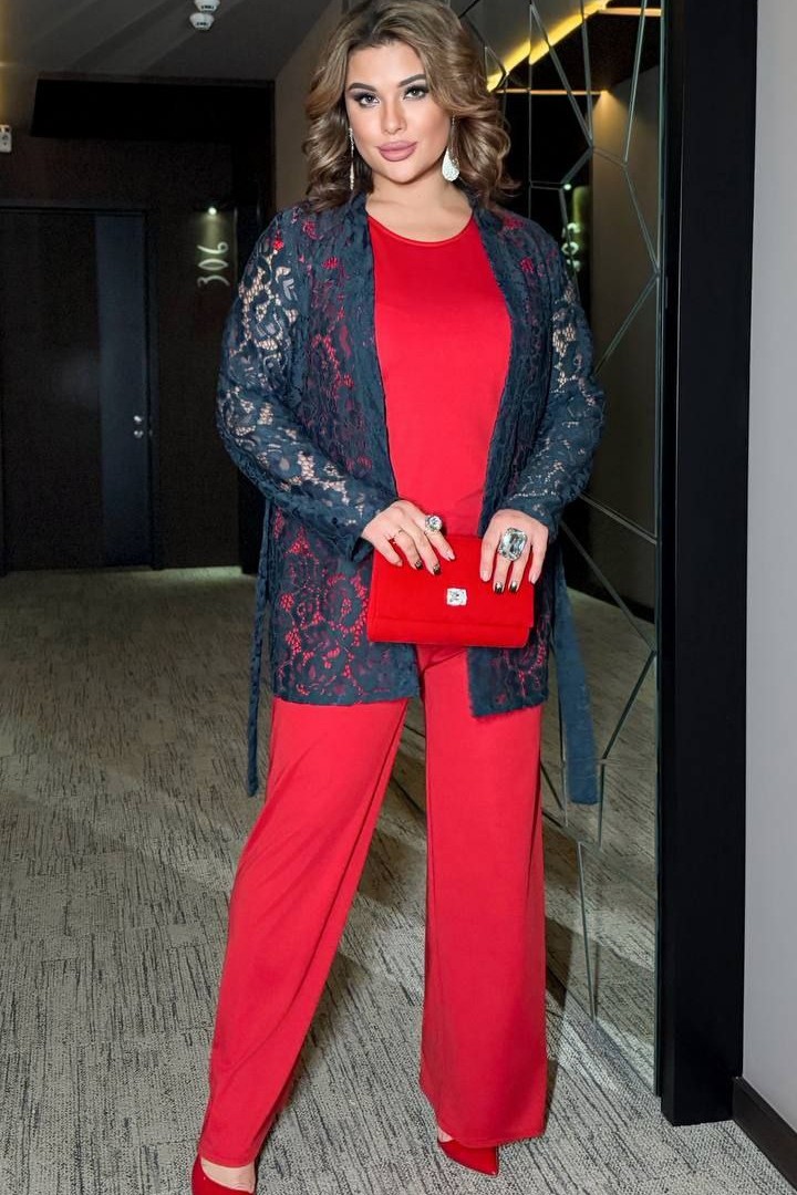 Праздничный кардиган с вшитым поясом AD-7898.1A320