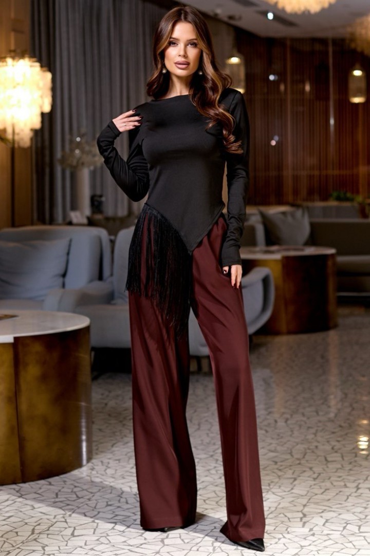 Лонгслив з бахромою AXY-073A350