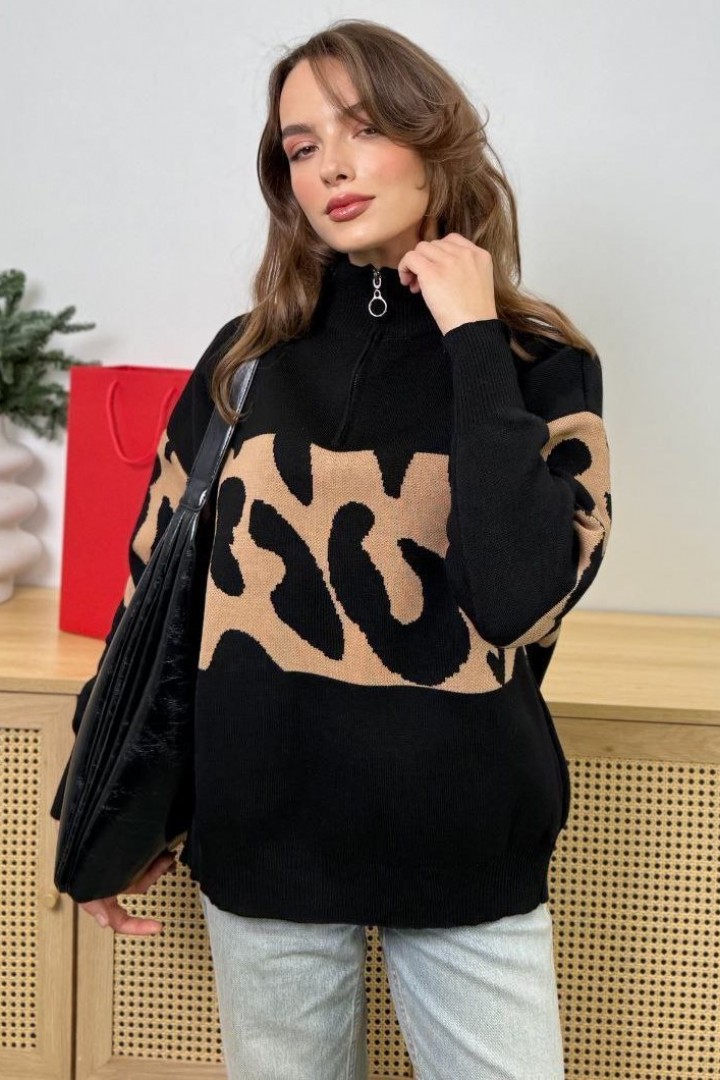 Вʼязаний светр в стилі оверсайз IB-523A550