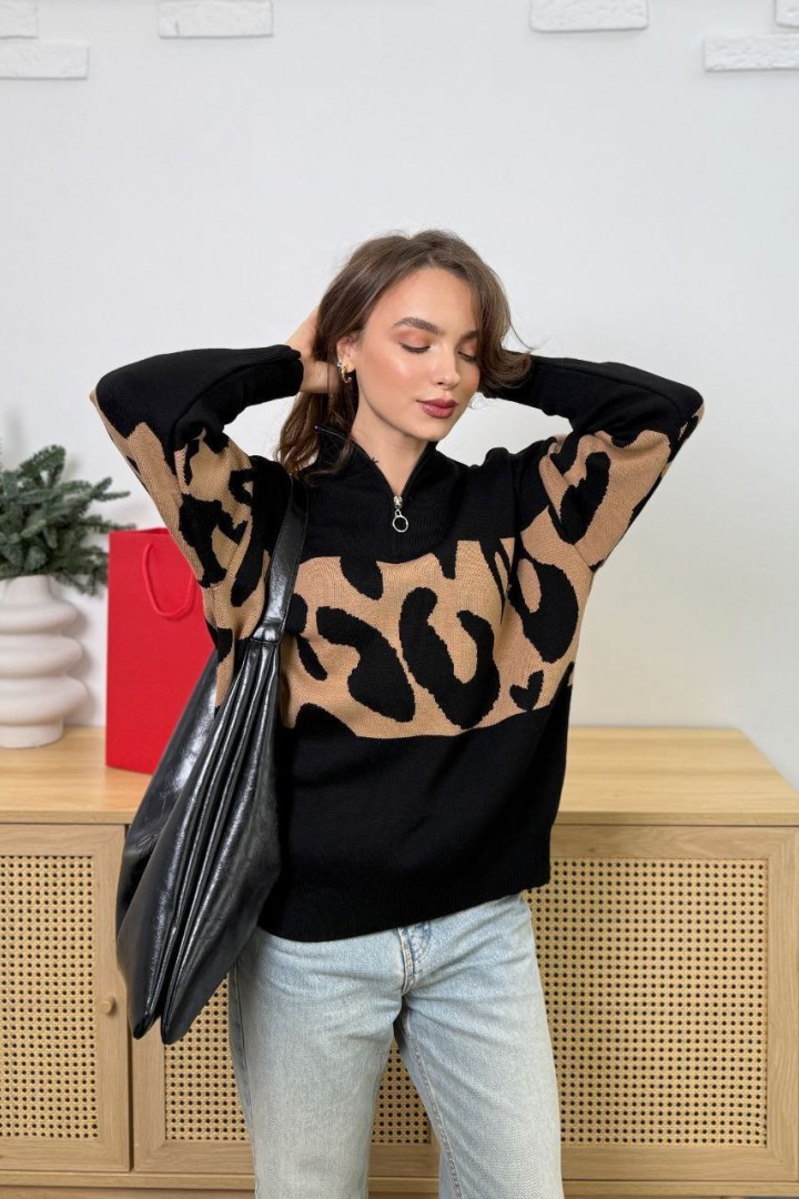 Вʼязаний светр в стилі оверсайз IB-523A550