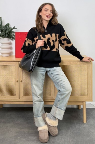 Вязаный свитер в стиле оверсайз IB-523A550