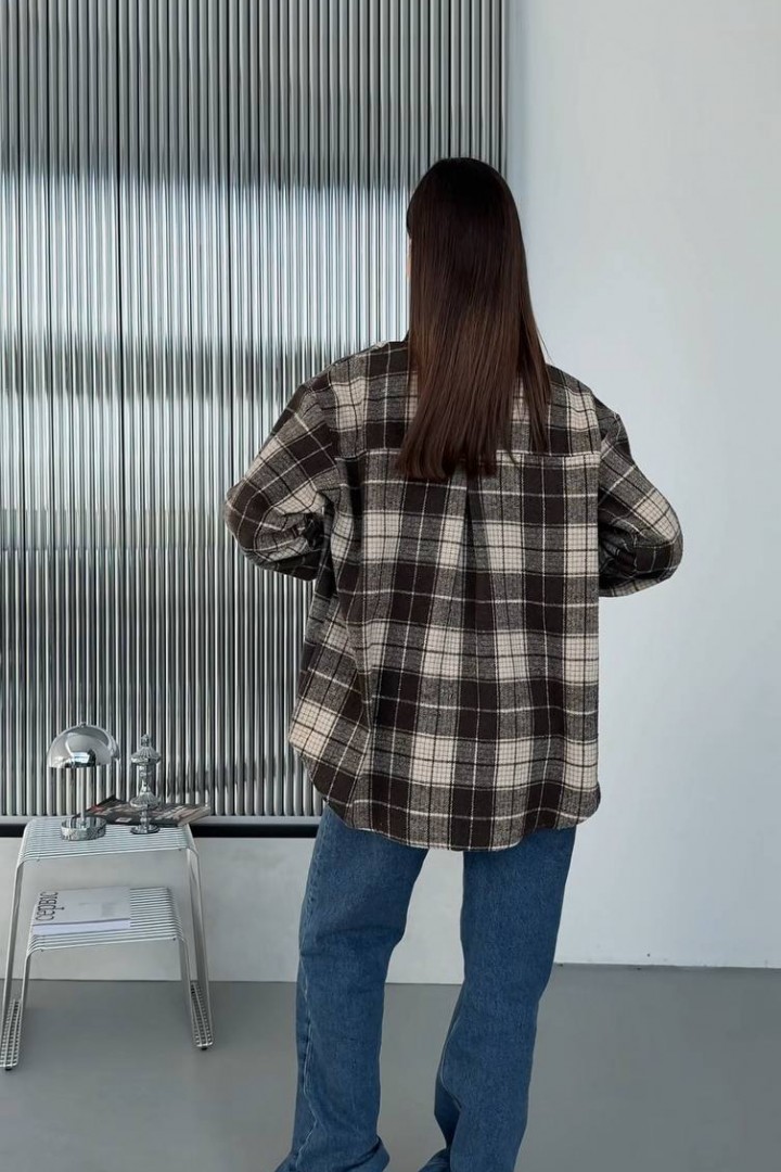 Стильная клетчатая рубашка INNA-310A530