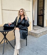 Стильное кожаное платье OLI-1403A720