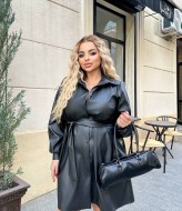 Стильное кожаное платье OLI-1403A720