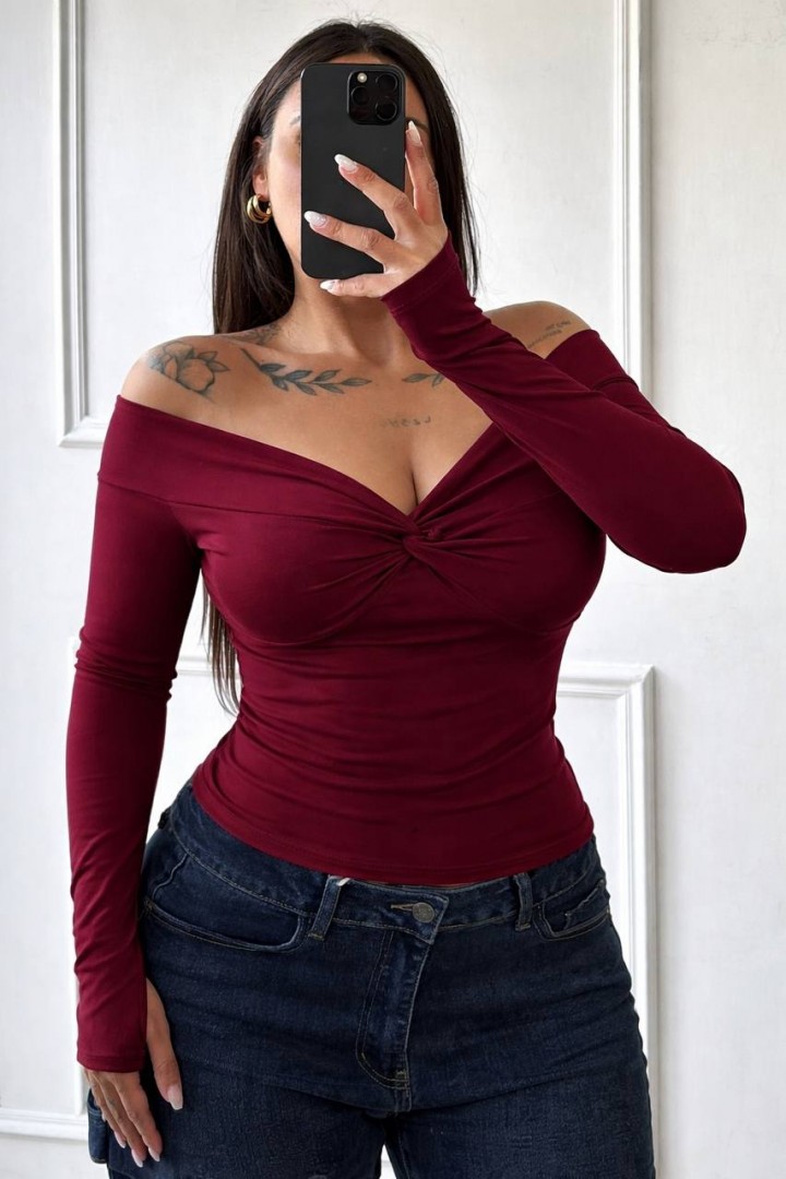 Лонгслив с открытыми плечами INS-486A450