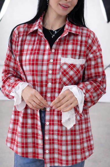 Рубашка с кружевом VOL-817A600