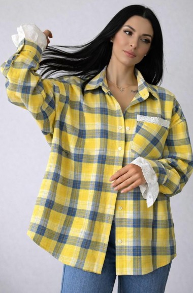 Рубашка с кружевом VOL-817A600