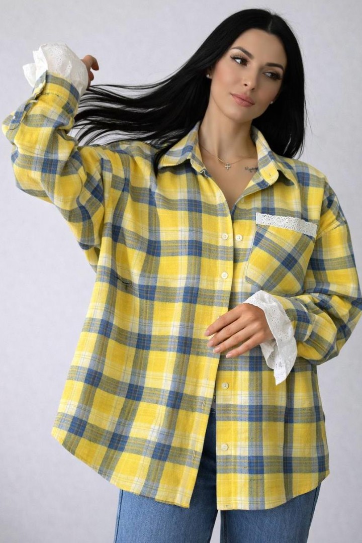 Рубашка с кружевом VOL-817A600