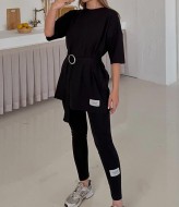 Костюм тройка футболка, леггинсы и косынка LOU-1314A890