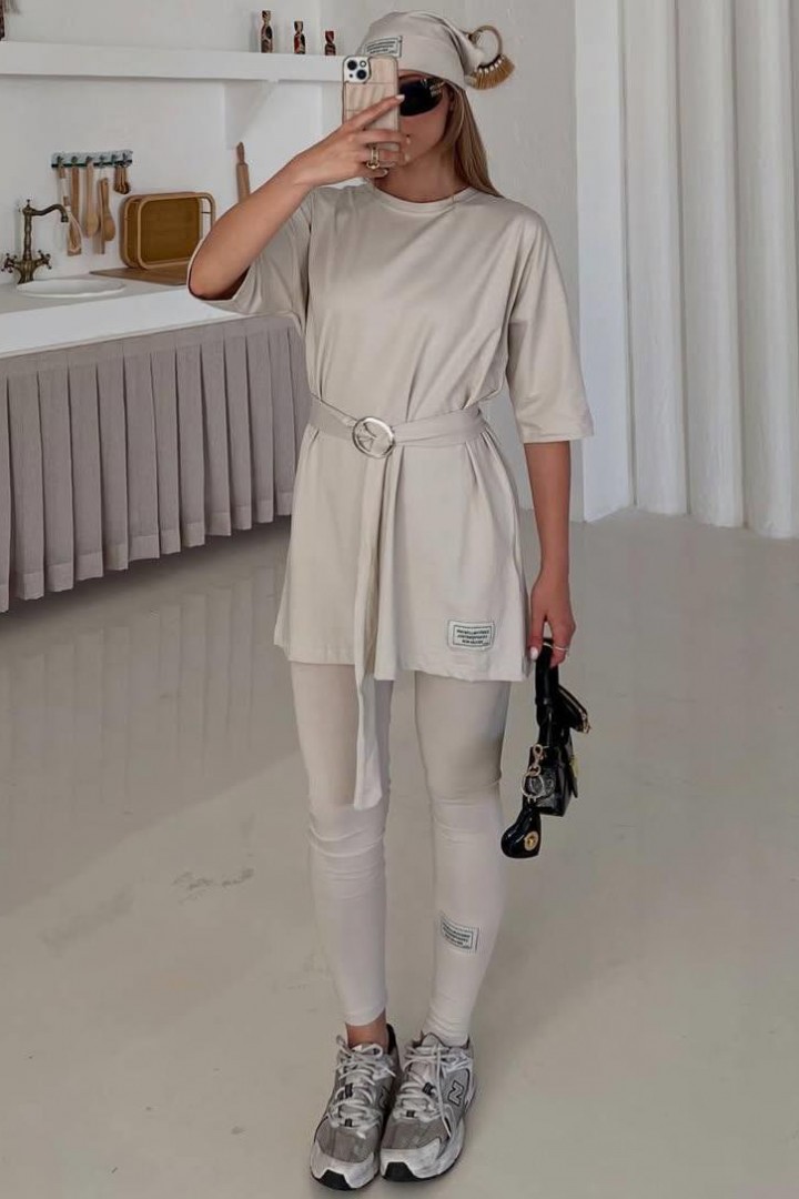 Костюм тройка футболка, леггинсы и косынка LOU-1314A890