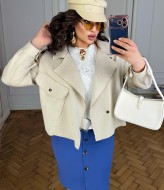 Замшевая женская косуха OLI-1461.1A1060