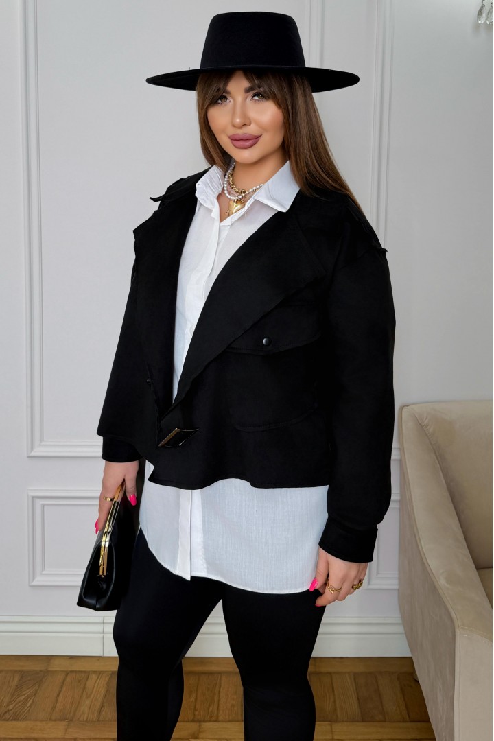 Замшевая женская косуха OLI-1461.1A1060