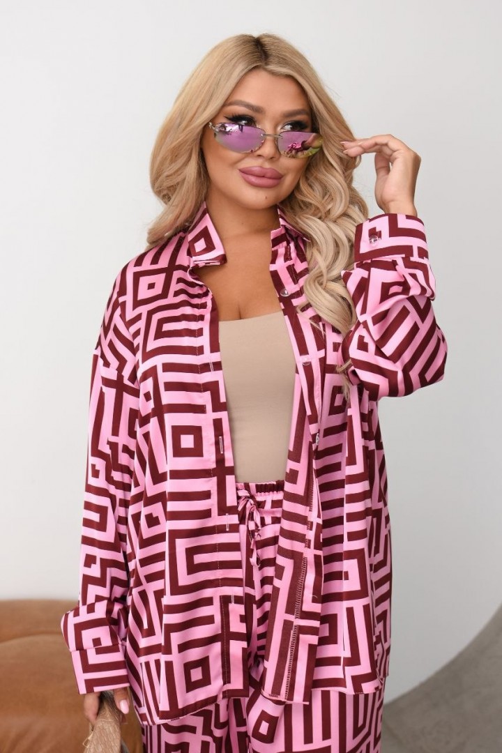 Шелковый костюм CUR-909A780