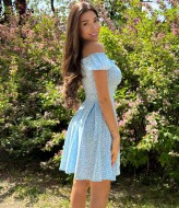 Летнее платье с открытыми плечами DAD-137A350