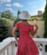 Летнее платье с открытыми плечами DAD-137A350