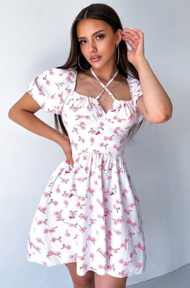 Платье со шнуровкой YLM-504A380